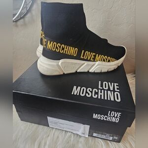 Love Moschino black sneakers socks